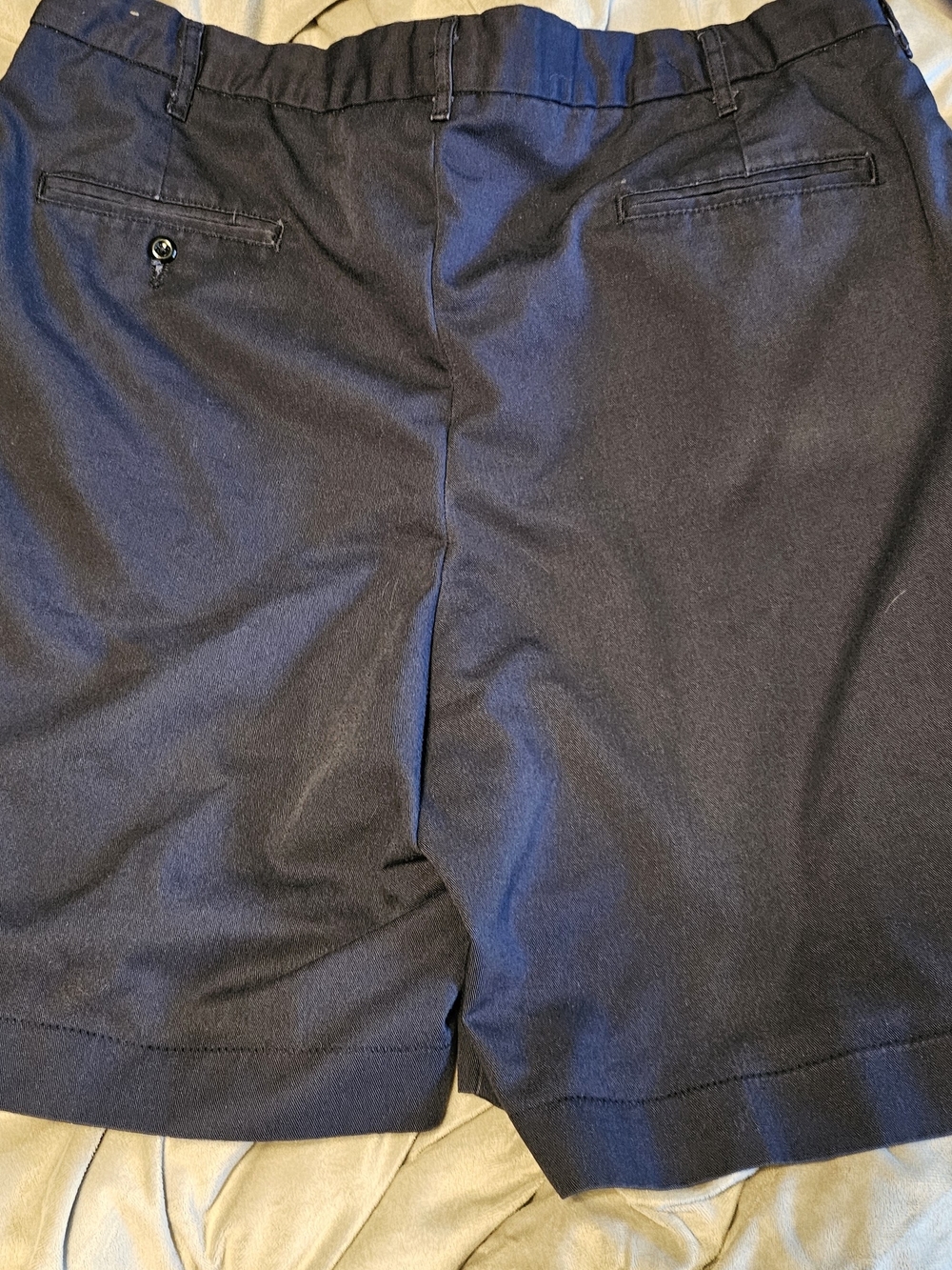 Classic Flat Front Men's Dress Shorts in Navy